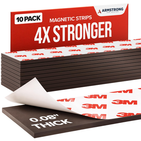 3M Magnetic Tape Strips w/ Adhesive Backing Fridge Strips - 1 Pack of 20