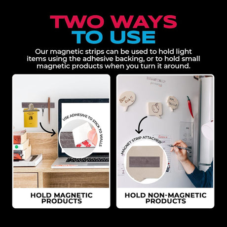 3M Magnetic Tape Strips w/ Adhesive Backing Fridge Strips - 1 Pack of 20