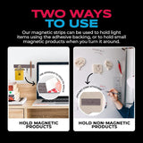 3x Armstrong 3M Magnetic Tape Strips with Adhesive Backing Bulk - 60 Fridge Strips Total (3 Packs of 20)