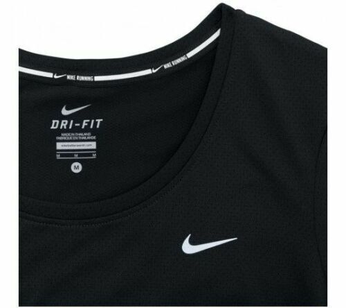 Nike Womens Dri-Fit Running Short Sleeve Gym T-Shirt - Black