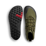 Vivobarefoot Womens Tracker Textile AT II Hiking Boots - Dark Olive (Waterproof Shoes)