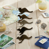 Jacaru 6509M Kangaroo Fur Keyrings - 5 Pack (Mixed Shades Made in Australia)