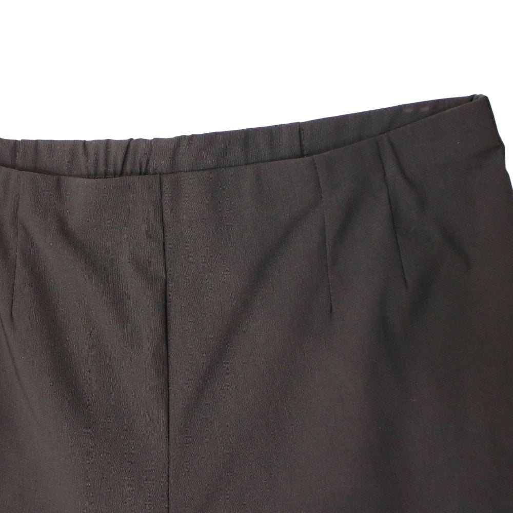 idyl Womens Straight Leg Bengaline Pants - Black (Pull On & Elastic Waist Stretch)