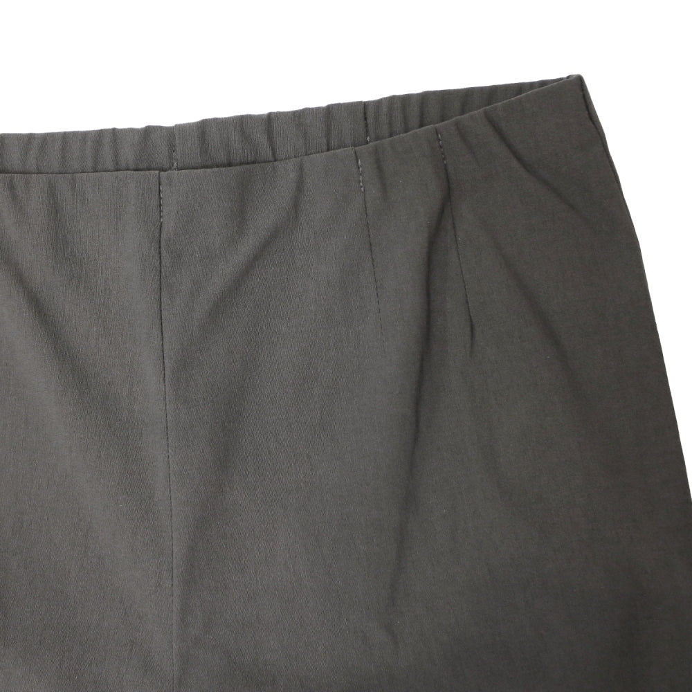 Womens Straight Leg Bengaline Pull On Stretch Work Pants Ladies Bottoms Ponte - Charcoal