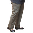idyl Womens Straight Leg Bengaline Pants - Olive (Pull On & Elastic Waist Stretch)
