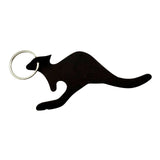 Jacaru 6526M Kangaroo Shape Leather Keyrings - 5 Pack (Mixed Shades Made in Australia)