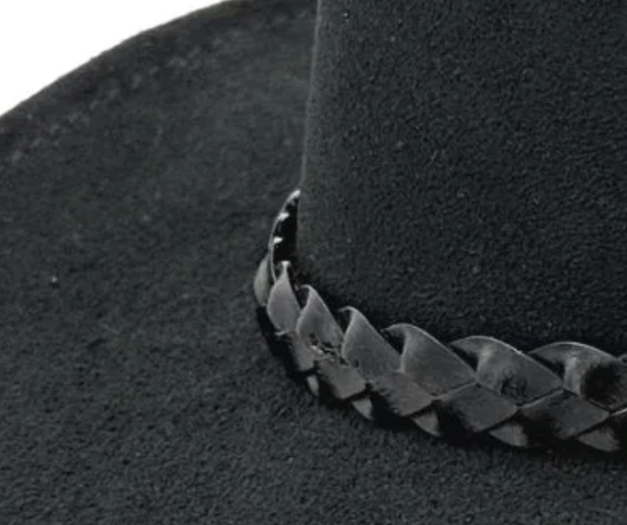 Jacaru 6533 Bonded Leather Hatband - 3 Plait Replacement Band (Adjustable 75-80cm)
