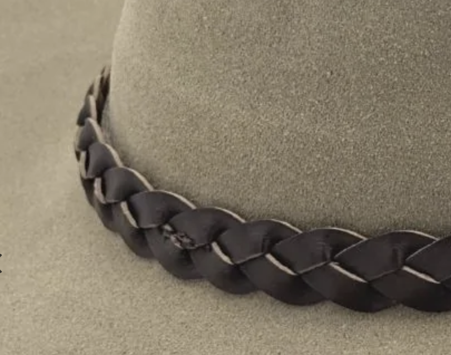 Jacaru 6533 Bonded Leather Hatband - 3 Plait Replacement Band (Adjustable 75-80cm)