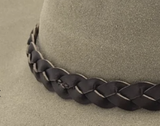Jacaru 6533 Bonded Leather Hatband - 3 Plait Replacement Band (Adjustable 75-80cm)