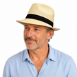 MELBOURNE HATS Trilby Ecuadorian Palm Straw Hat Handwoven Summer Panama Fedora - Natural - Small (57cm)