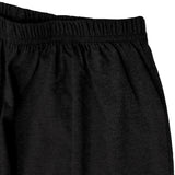 idyl Womens 100% Cotton Crop Pants - Black (Relaxed Fit Leggings)
