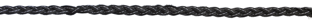 Jacaru 6532 Stitched Leather Hatband - 3 Plait with White Stitching (Adjustable 75-80cm)