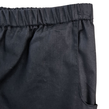 idyl Womens Linen/Cotton Crop Wide Leg Pants  - Black