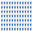 100x Coda Key Tag Keyring Key Ring School Bag Badge - Blue
