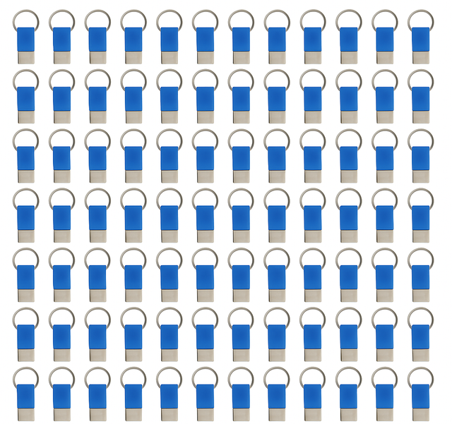 100x Coda Key Tag Keyring Key Ring School Bag Badge - Blue