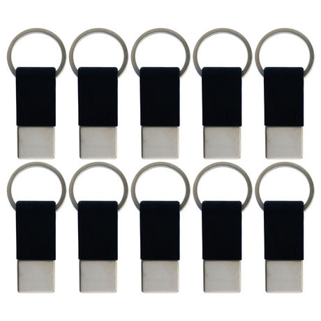 10x Coda Key Tag Bulk Pack - Black (School Bag and Luggage Keyring)