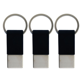 3x Coda Key Tag Pack - Black (School Bag and Luggage Keyring)