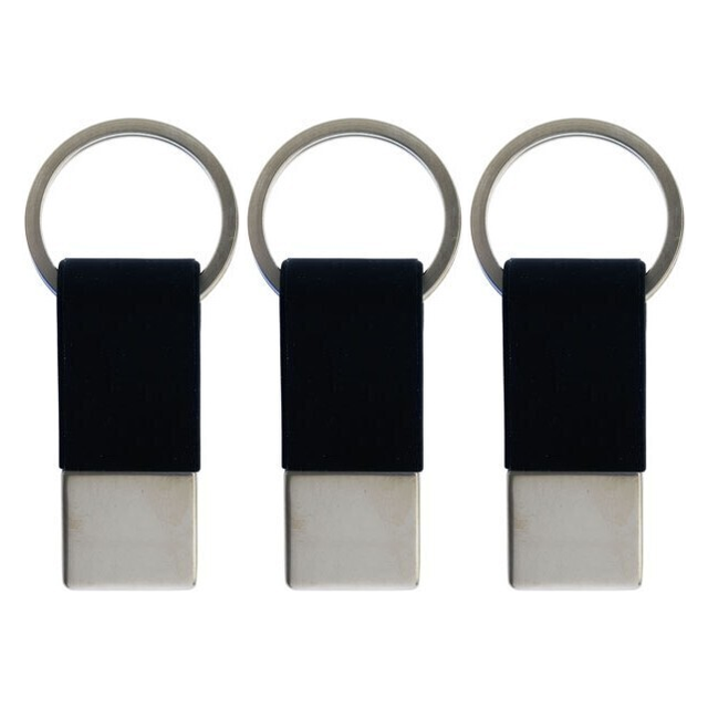 3x Coda Key Tag Pack - Black (School Bag and Luggage Keyring)