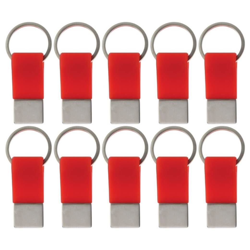 10x Coda Key Tag Bulk Pack - Red (School Bag, Badge and Travel Luggage Keyring)