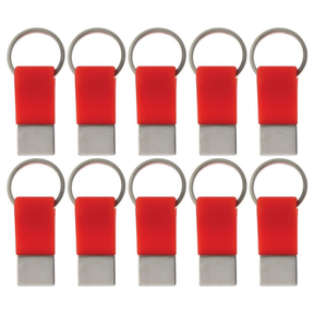 10x Coda Key Tag Bulk Pack - Red (School Bag, Badge and Travel Luggage Keyring)