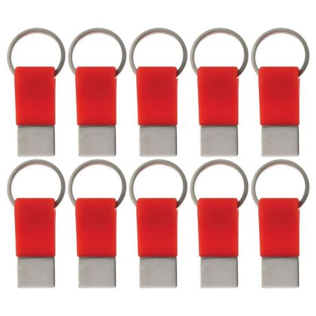 10x Coda Key Tag Bulk Pack - Red (School Bag/Badge/Travel Luggage Keyring)