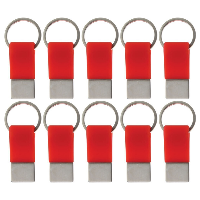 10x Coda Key Tag Bulk Pack - Red (School Bag, Badge and Travel Luggage Keyring)