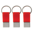 3x Coda Key Tag Pack - Red (School Bag/Badge/Travel Luggage Keyring)