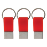 3x Coda Key Tag Pack - Red (School Bag/Badge/Travel Luggage Keyring)