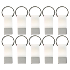 10x Coda Key Tag Bulk Pack - White (School Bag, Badge and Travel Luggage Keyring)