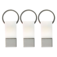 3x Coda Key Tag Pack - White (School Bag, Badge and Travel Luggage Keyring)