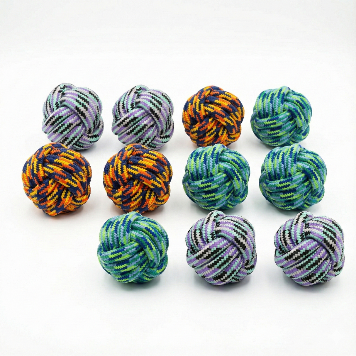 1x Dog Toy Rope Ball - Assorted Colours