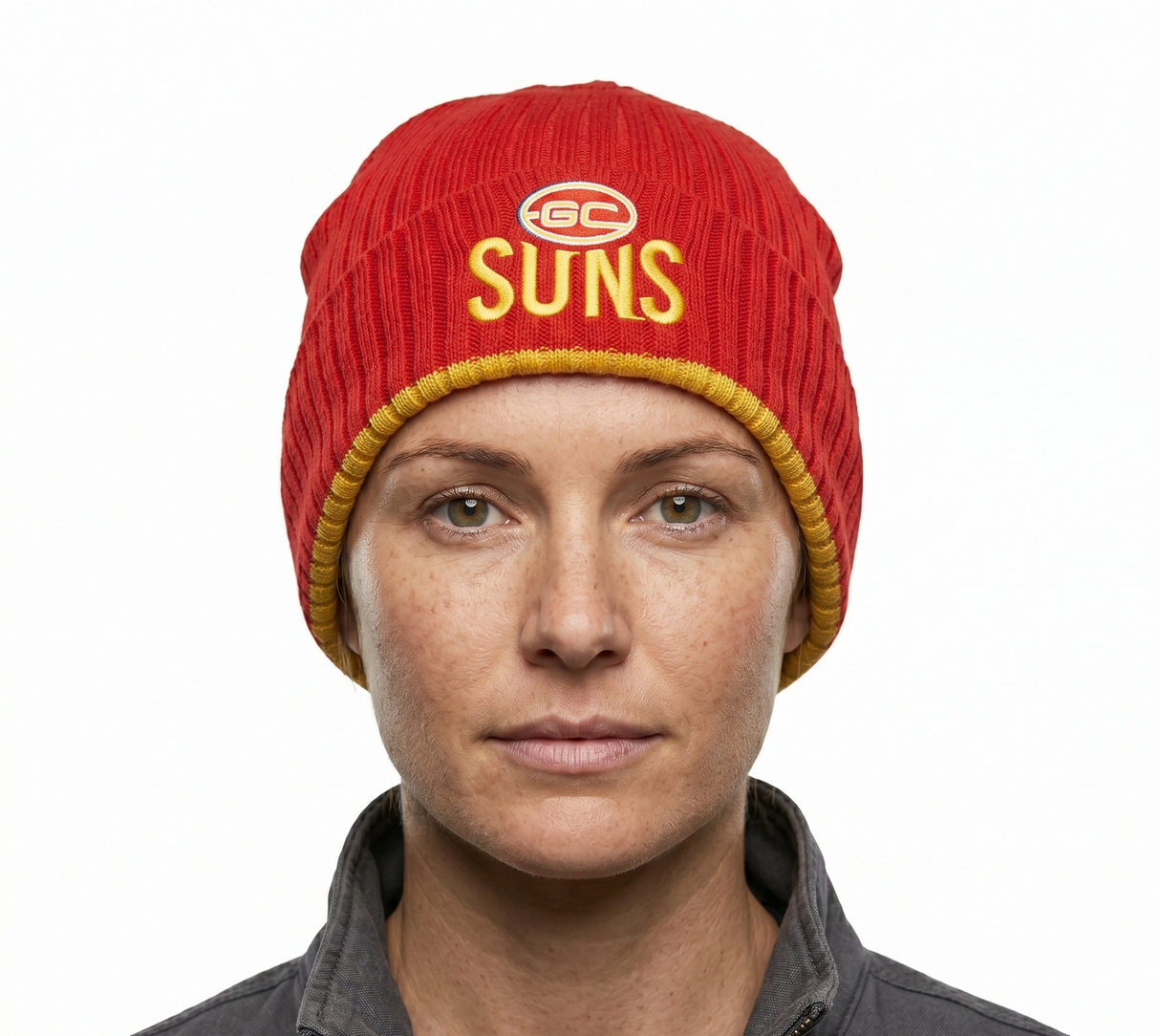 Gold Coast Suns AFL "Surf" Rib Knit Beanie - Footy Hat (Officially Licensed)