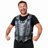 Medieval Knight Armour Printed Fabric Costume Vest (Tie-Back)