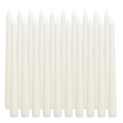 48x Tapered Dinner Candles Unscented Taper Wedding Candle 25cm in Ivory