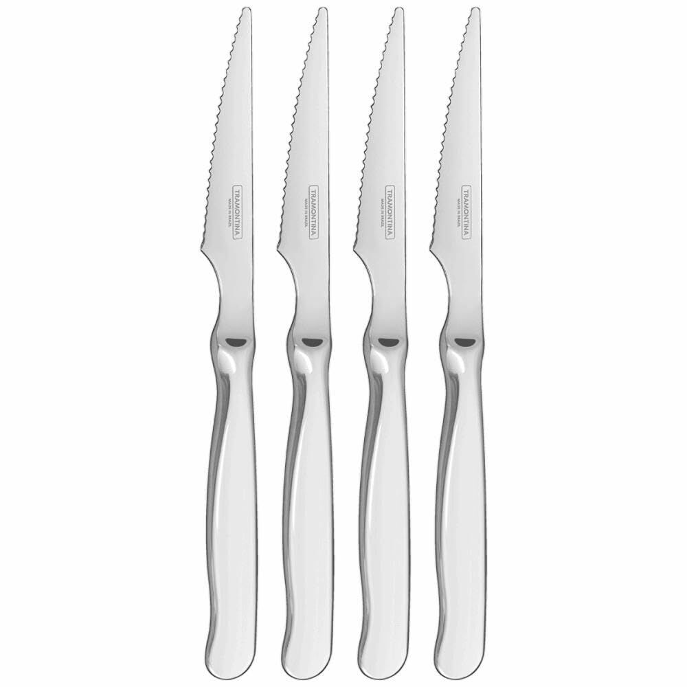 Tramontina Churrasco 4pc Steak Knife Set - Stainless Steel Tempered Blades