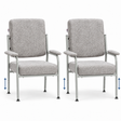 2x Charlie Height Adjustable High Seat Chair w/ Armrests - Grey (Orthopaedic Mid Back)
