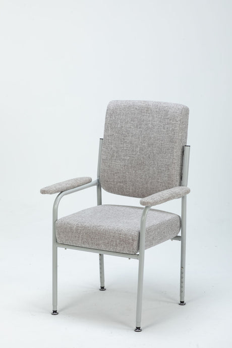 Charlie Height Adjustable High Seat Chair w/ Armrests - Grey (Orthopaedic Mid Back)