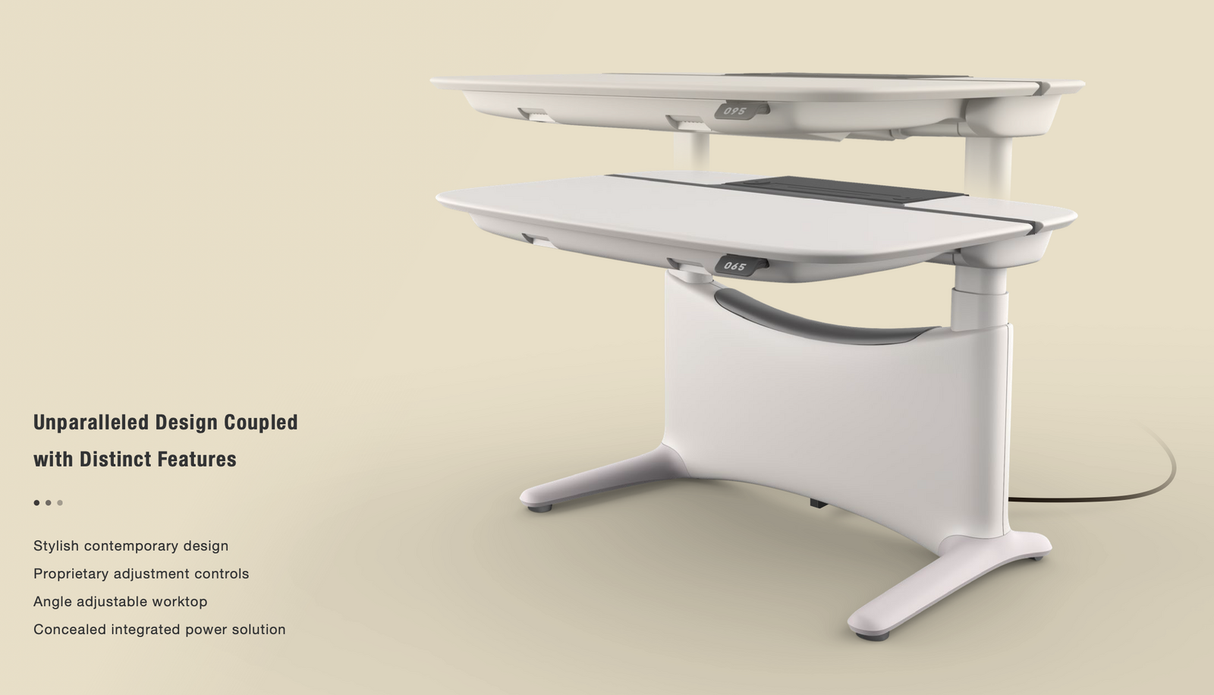 1.2m UFOU UPON Standing Desk Height Adjustable Motorised Electric Sit Stand Table Riser - White