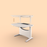 1.2m UFOU UPON Standing Desk Height Adjustable Motorised Electric Sit Stand Table Riser - White