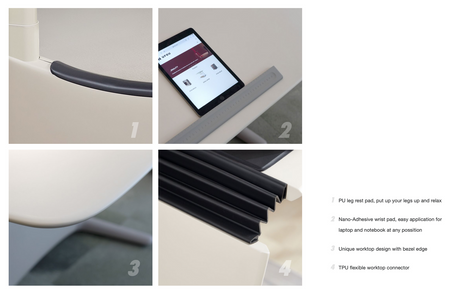 1.2m UFOU UPON Standing Desk Height Adjustable Motorised Electric Sit Stand Table Riser - White