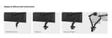 UFOU Kyber Monitor Arm Single Mount Bracket Heavy Duty with Base Clip - Black