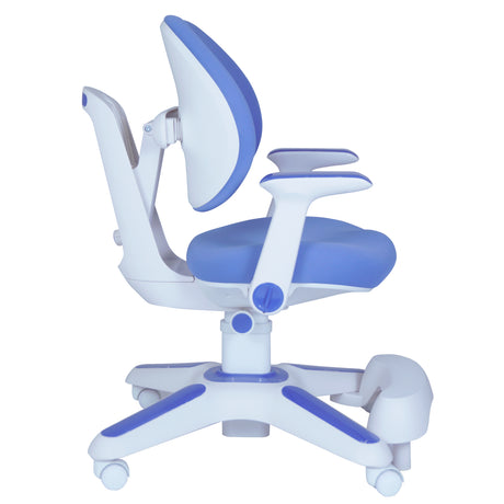 1x Ergonomic Study Chairs for Kids - Height Adjustable - Blue
