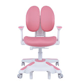 2x Ergonomic Study Chairs for Kids - Height Adjustable - Pink