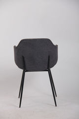 Set of 6 Corduroy Dining Chairs - Graphite