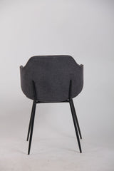 Set of 6 Corduroy Dining Chairs - Graphite