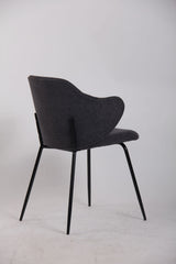 Set of 6 Corduroy Dining Chairs - Graphite