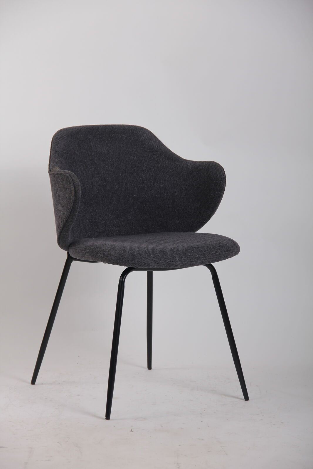 Set of 6 Corduroy Dining Chairs - Graphite