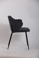 Set of 6 Corduroy Dining Chairs - Graphite