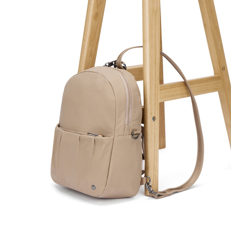 Pacsafe CX Anti-Theft Convertible Travel Backpack/Handbag in Taupe