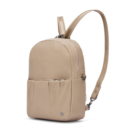 Pacsafe CX Anti-Theft Convertible Travel Backpack/Handbag in Taupe